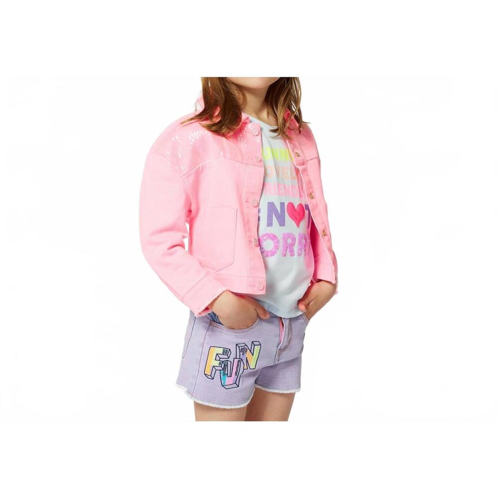 NEW BILLIEBLUSH girl's long sleeve jean jacket in pink denim
